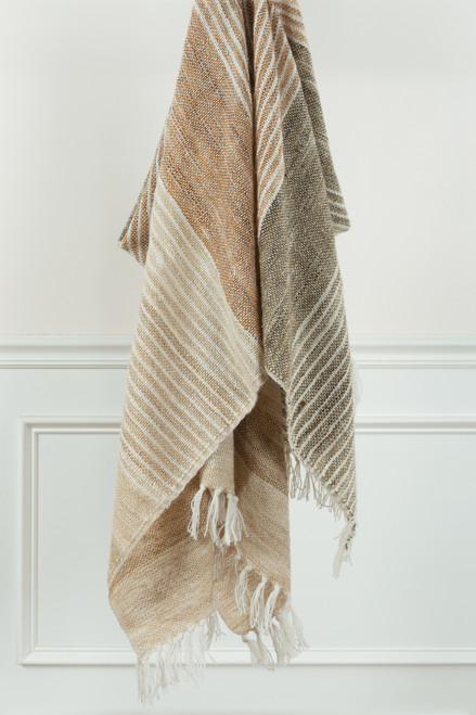 Dune Striped Casual Knit Throw