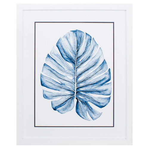 Deep Blue Indigo Tropical Leaf I Image