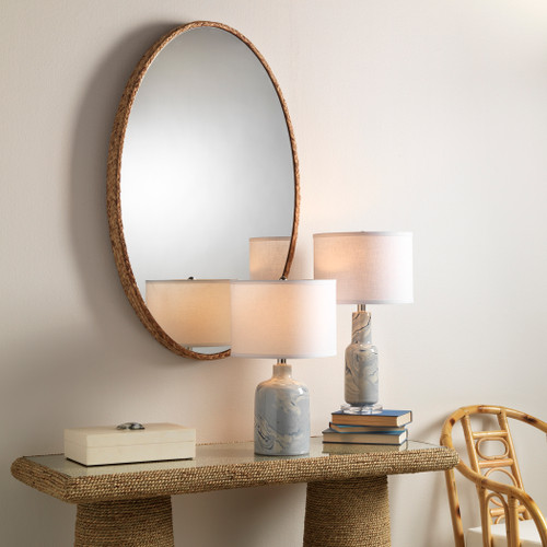 Sandpiper Braided Oval Mirror room example