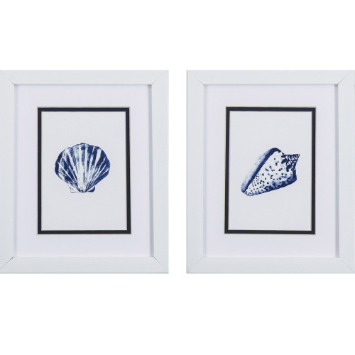 Blue Ocean Shells- Set of Two