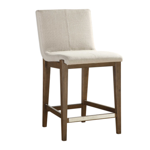 Klemens Natural Linen Counter Stool