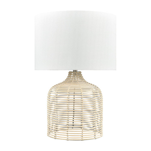 Crawford Cove Woven Rattan Accent Lamp light off