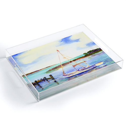 Summer Sail Acrylic Serving Tray front