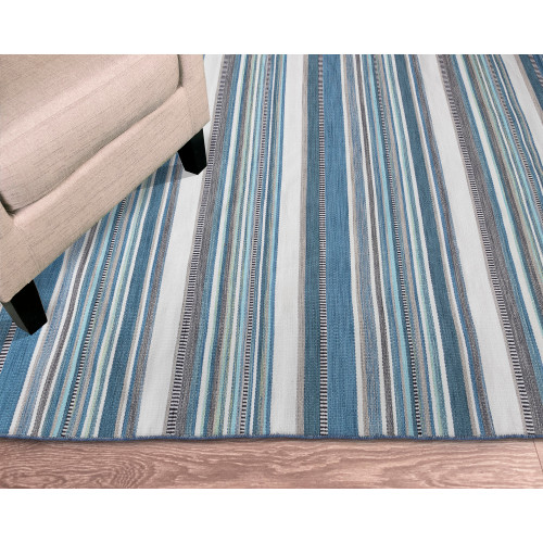 Sonoma Coast Seascape Striped Rug room view