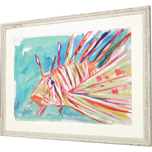Colorful Whimsical Fish Framed Art  angeled