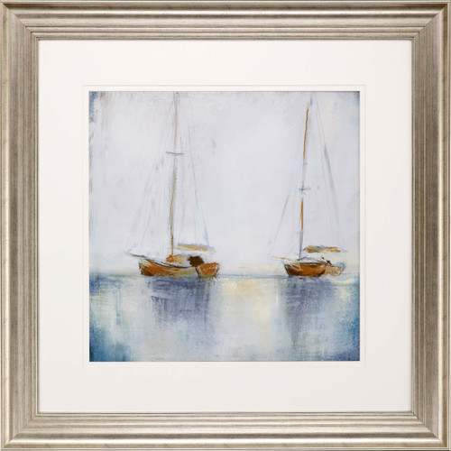 Sailboats at Sea II Framed Art