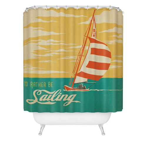 Would Rather Be Sailing Shower Curtain