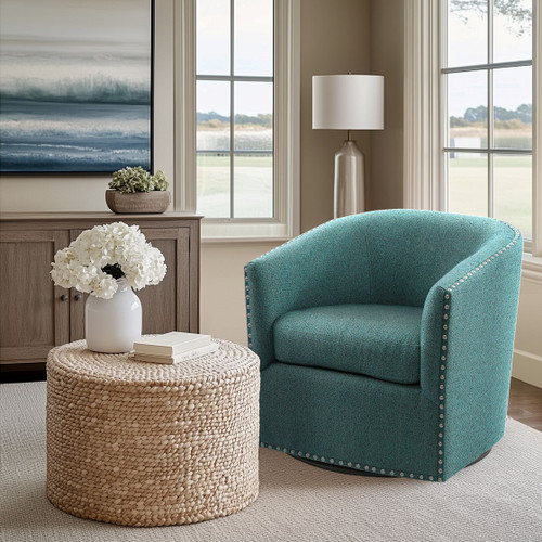 Shilshole Teal Swivel Chair room 2