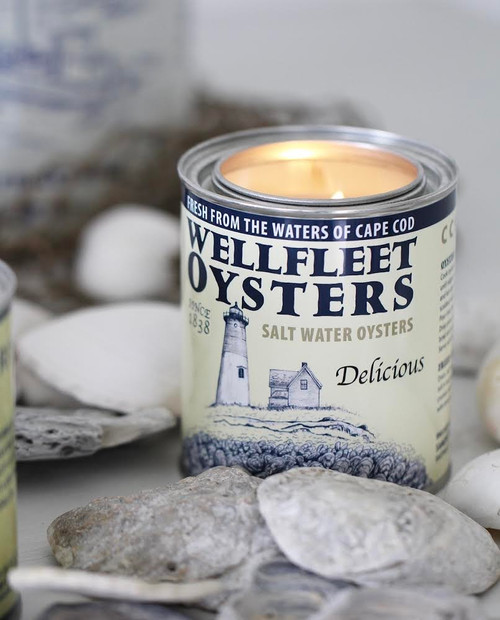 Vintage 13 oz. Wellfleet Oyster Candle lifestyle view