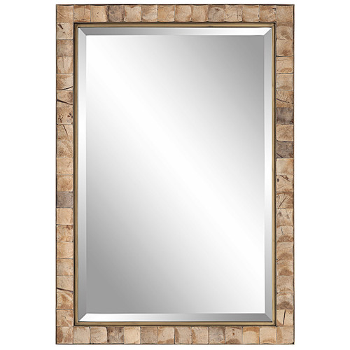 Cocos Coconut Shell Framed Mirror