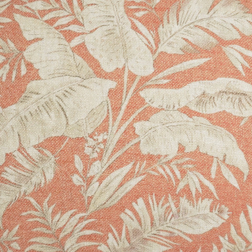 Taranto Coral-Orange Tropic Pillow fabric
