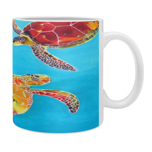 Tie Dye Sea Turtle Coffee Mugs -Set of 4 left