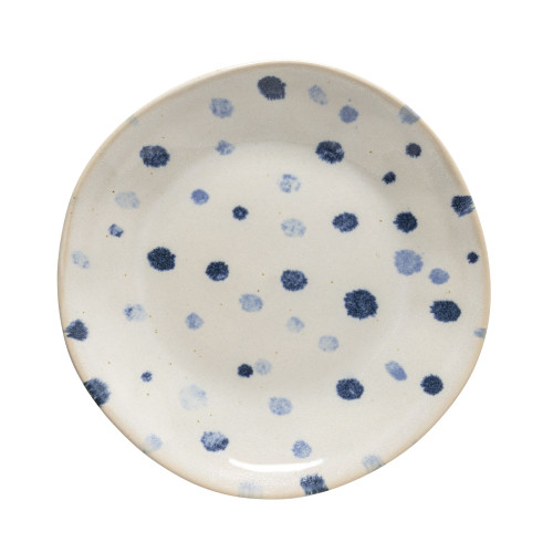 Nantucket White and Blue Polka Dots Salad Plate 