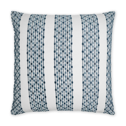 Hyannis Textured Blue Striped Luxury Pillow