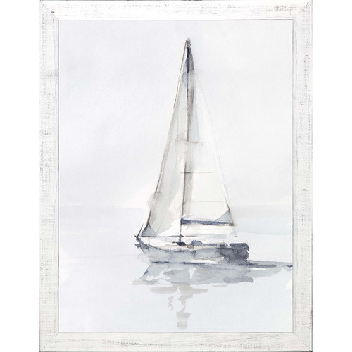 Misty Harbor Sail I Nautical Art
