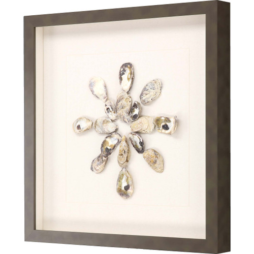  Oyster Shell I Shadowbox Art angle view