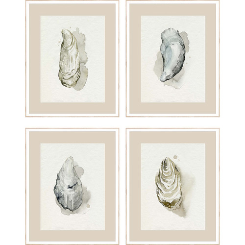 Oysters on the Bay Framed Art - Set of Four