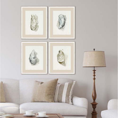 Oysters on the Bay Framed Art - Set of Four room view