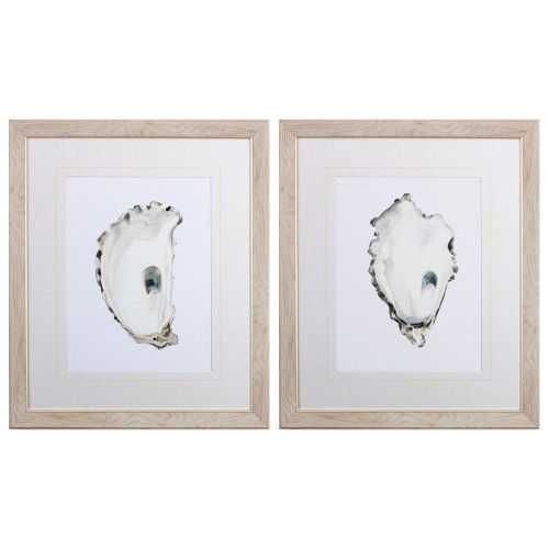 Ruffled Oyster Shells Art Set B - Set of Two