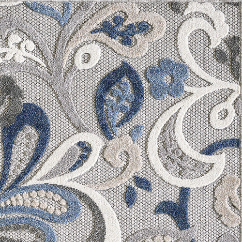 Coastal Blues Leila Rug close up