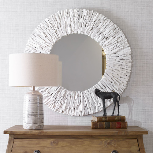 Uttermost Mirrors Sailor's Knot White Small Round Mirror 09824