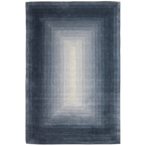 Dream Border Wool Denim Blue Area Rug