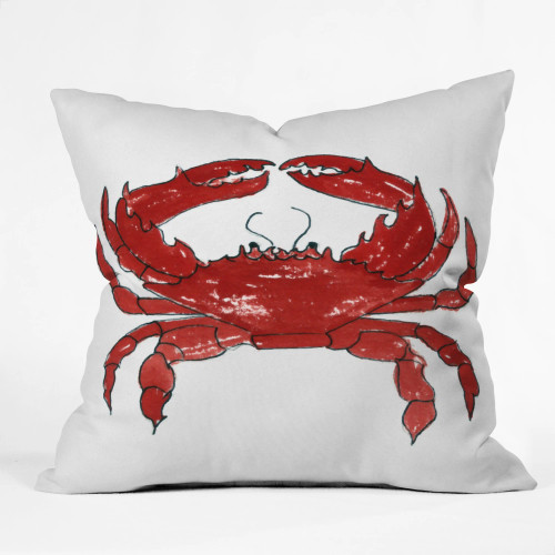 Summer Red Crab Indoor-Outdoor Pillow