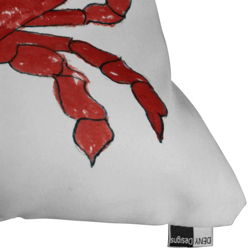 Summer Red Crab Indoor-Outdoor Pillow close up corner