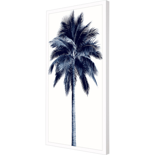 Palm Tree in Blue I Framed Art side