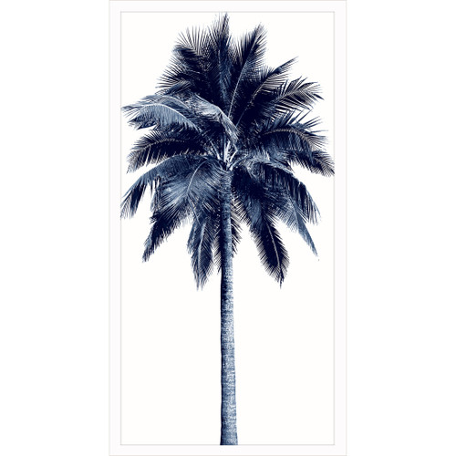 Palm Tree in Blue I Framed Art