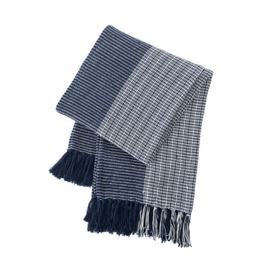 Capistrano Ink Blue Woven Throw