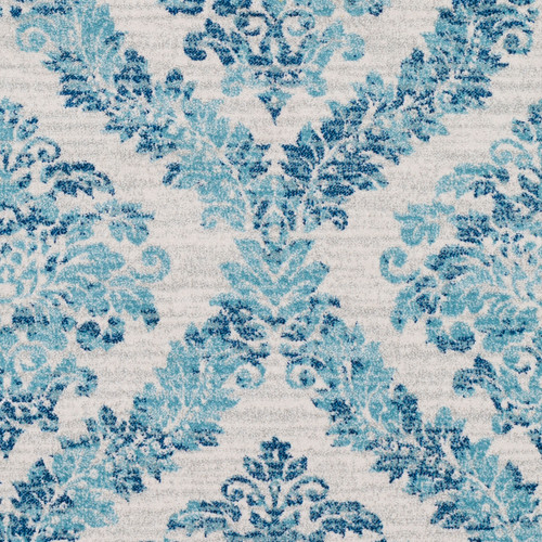 Campania Vintage Teal Blues Rug close up pattern