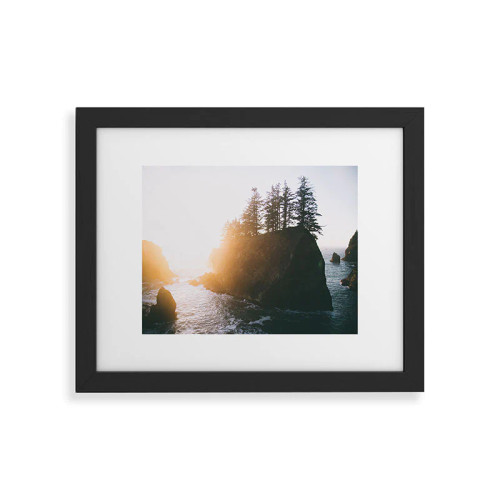 Coastal Sunset I with Black Recessed Frame