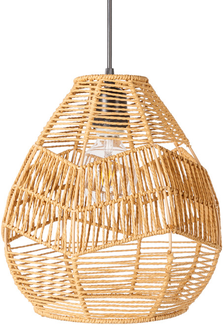 Java Woven Rattan 1-Light Pendant