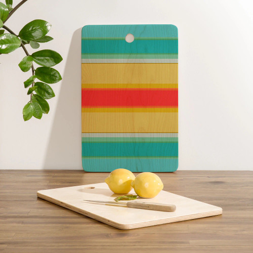 Colorful Deckchair Stripes Rectangle Cheese Board