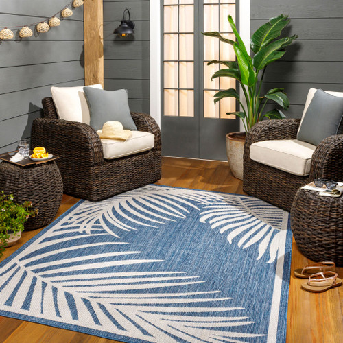 Del Mar Blue Palms Area Rug room idea