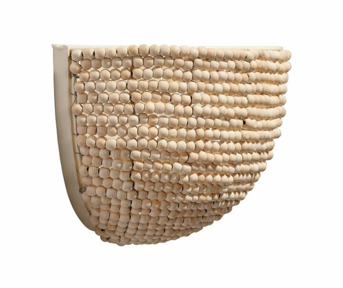 Barnacle Beaded Demi Lune Sconce side view