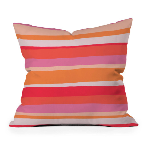 Rosalita Warm Sunset Striped Pillow