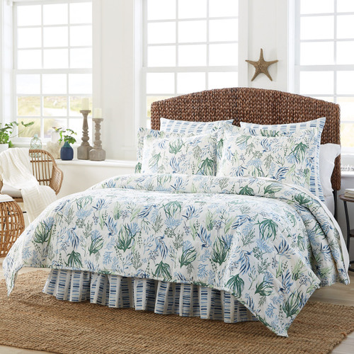 Atlantic Boardwalk Queen Size Bedskirt on bed