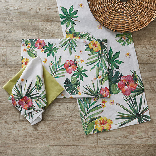 St. Martins Tropical Table Runner with matching pieces
