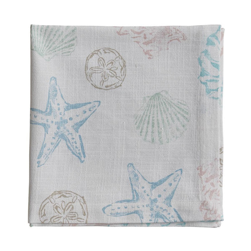 Shell Finders Printed Linen Napkins - Set of Four