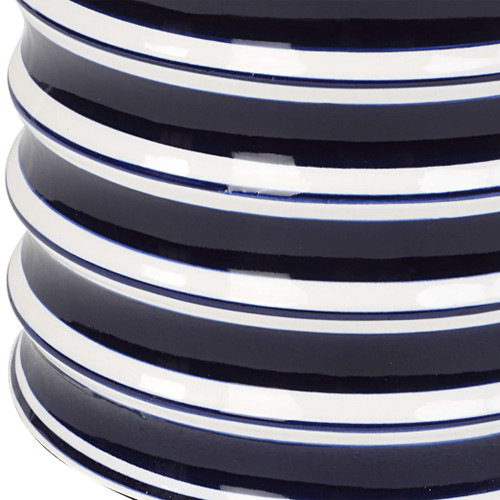 Bar Harbor Striped Navy Table Lamp close up