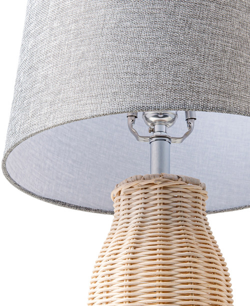 Bahia Key Woven Rattan Accent Lamp close up