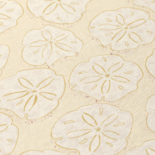 Sand Dollar Beach Ivory Indoor-Outdoor Rug close up pattern