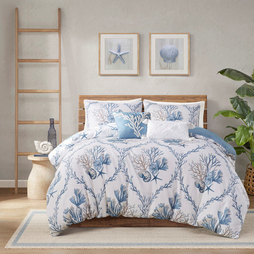 Pismo Beach Blue Oversized 6-Piece Comforter Set