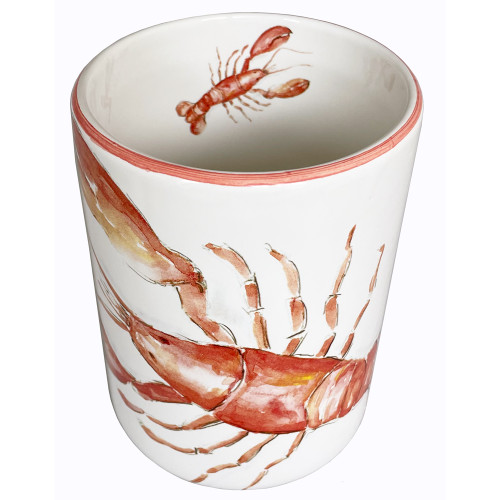 Lobster Wine Bottle or Utensil Holder inside