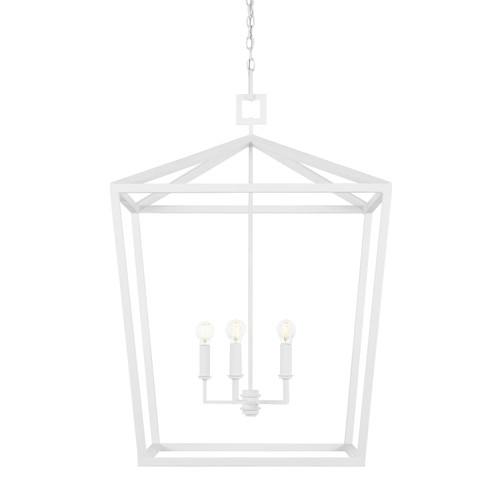 Denison Large White Lantern Chandelier