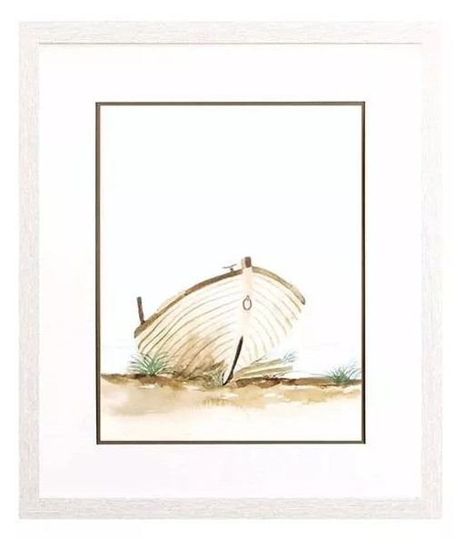 Set of Two Beached Row Boat Art Prints.1