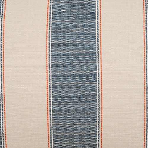 Tampa Blue Striped 22 x 22 Luxe Indoor-Outdoor Pillow close up 