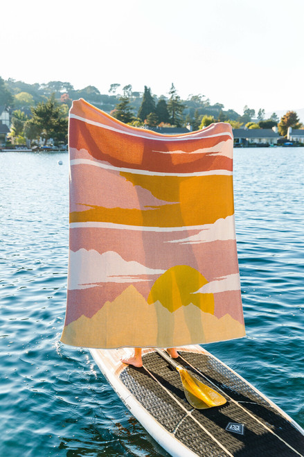Sunset Eco-Knit Poly Throw lifestyle